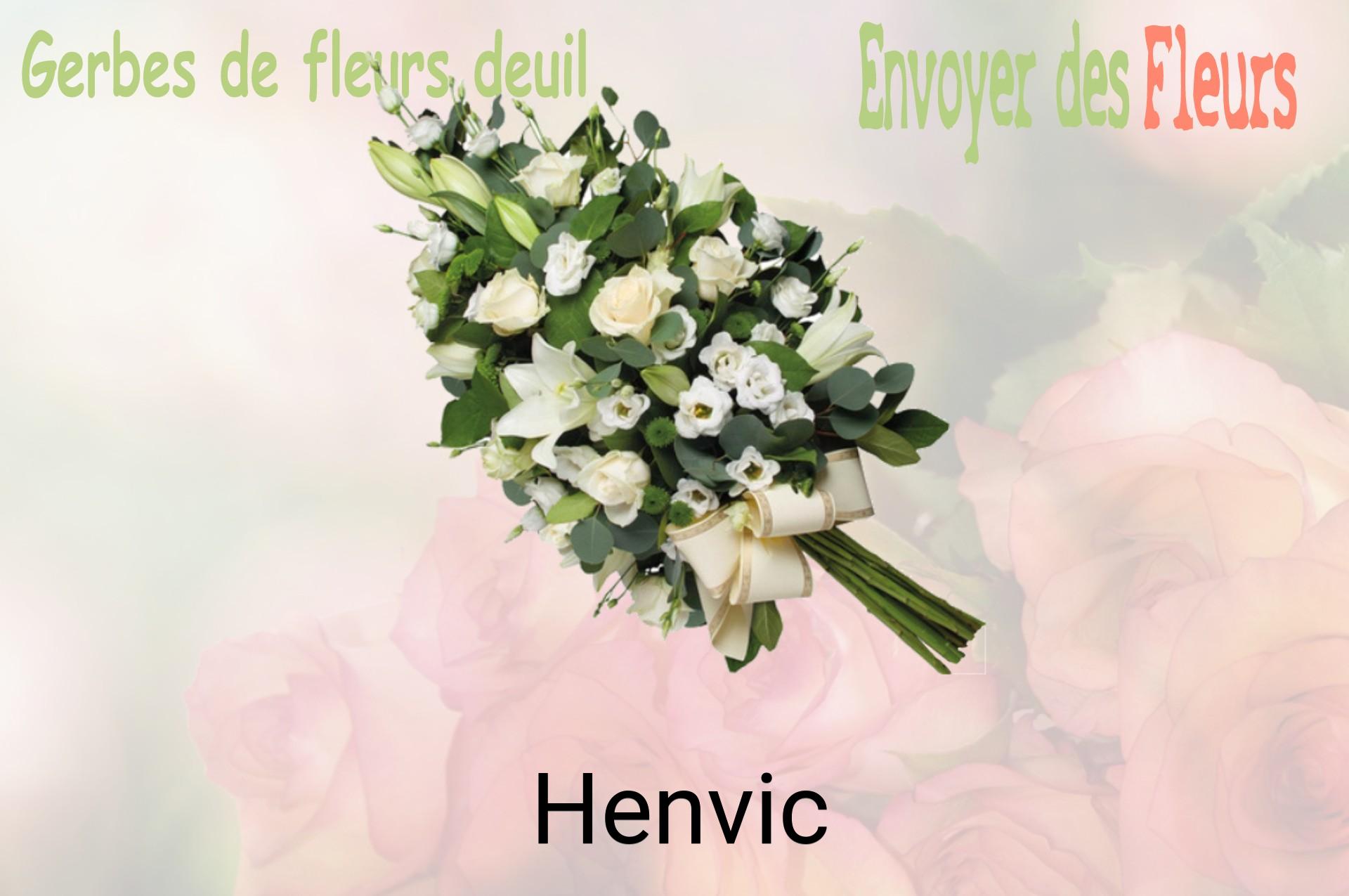 Gerbe de fleurs de deuil livrée à Henvic